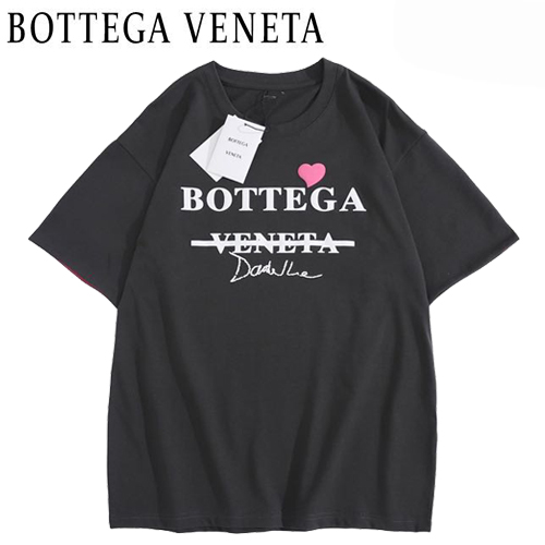 BOTTEGA VENE**-031012 보테가 베네타 블랙 프린트 장식 티셔츠 남여공용