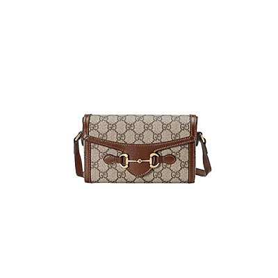 GUCCI-699296 구찌 베이지/에보니 홀스빗 1955 미니 핸드백 18cm