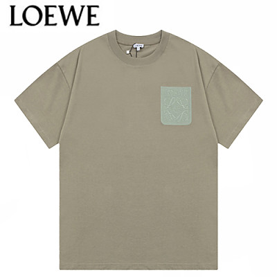 LOEWE-04202 로에베 화이트 아플리케 장식 티셔츠 남여공용