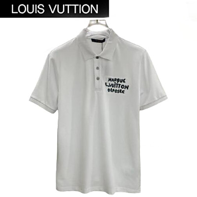 LOUIS VUITTON-050911 루이비통 블랙 아플리케 장식 폴로 티셔츠 남성용