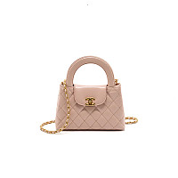 CHANEL-AS4416 샤넬 공방 블랙 벨벳 Kelly/켈리 미니 쇼핑백 19cm