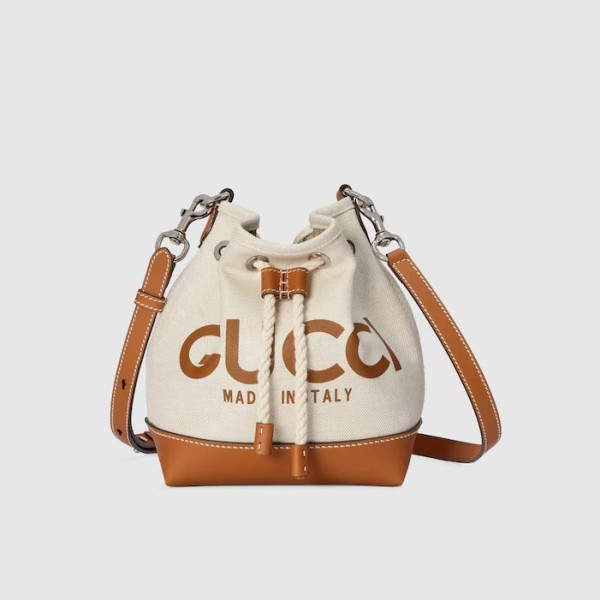 GUCCI-777166 구찌 베이지 프린트 미니 버킷백 16cm