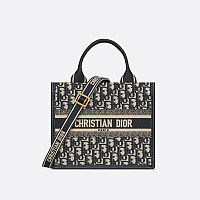 DIOR-디올 에크루/그레이 Oblique 자수 Dior Book Tote 라지 토트백 42cm - M1286ZRIW_M20I