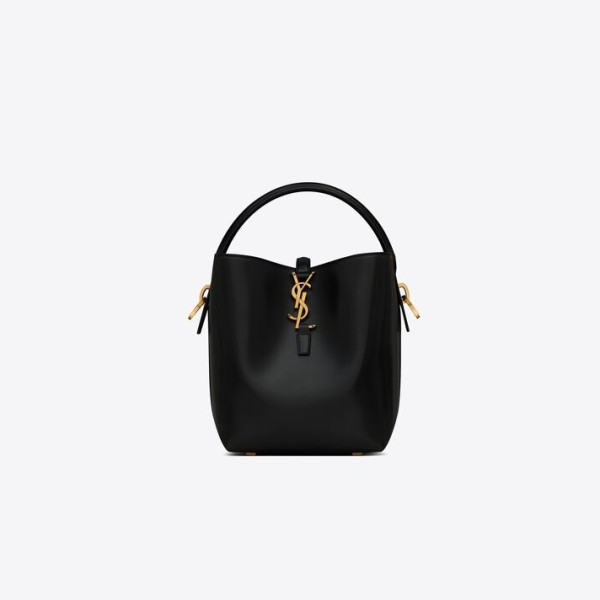 YSL-749036 생 로랑 블랙 LE 37 스몰 버킷 백 17cm