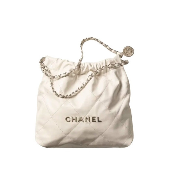 CHANEL-AS3260 샤넬 화이트/실버 22 스몰 호보백 35cm