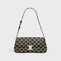 CELINE-115533 셀린느 블랙 카프스킨 미디엄 롤라 숄더백 28cm