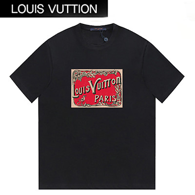 LOUIS VUITTON-06135 루이비통 화이트 프린트 장식 티셔츠 남여공용