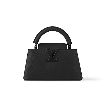 LV-M23955 루이비통 블랙 카퓌신 이스트 웨스트 미니 핸드백 22cm