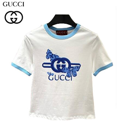 GUCCI-06232 구찌 핑크 프린트 장식 티셔츠 여성용