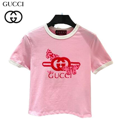 GUCCI-06231 구찌 화이트 프린트 장식 티셔츠 여성용