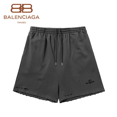 BALENCIAGA-06298 발렌시아가 다크 그레이 코튼 빈티지 스웨트쇼츠 남성용