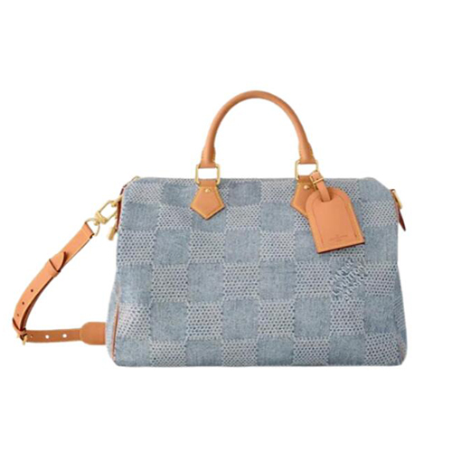 LOUIS VUITTON-N40701 루이비통 다미에 데님 스피디 반둘리에 40