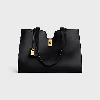 CELINE-112583 셀린느 블랙 카프스킨 카바스 16 토트백 37cm