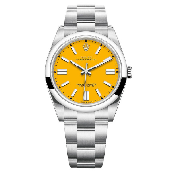 [CLEAN]롤렉스 Oyster Perpetual 옐로우 904L SS 41mm 1:1 Best Edition-124300-0004