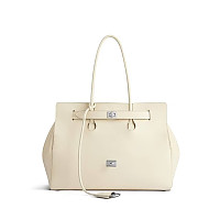 BALENCIAGA-발렌시아가 블랙 실버 벨 에어 미디엄 캐리 올 백 37cm - 8054812ABAW1000