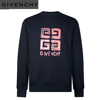 GIVENCHY-08267 지방시 블랙/레드 4G 로고 프린트 장식 스웨트셔츠 남여공용