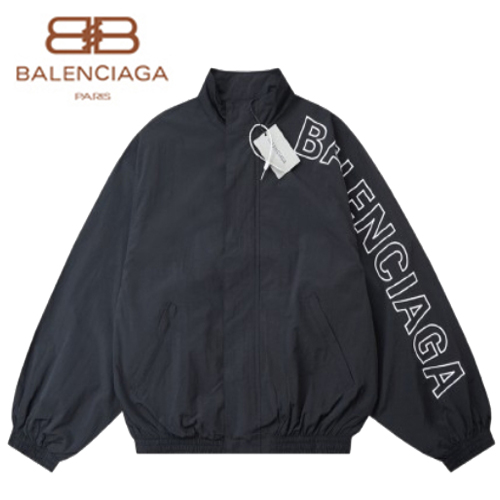 BALENCIAGA-08302 발렌시아가 블랙 아플리케 장식 바람막이 재킷 남여공용