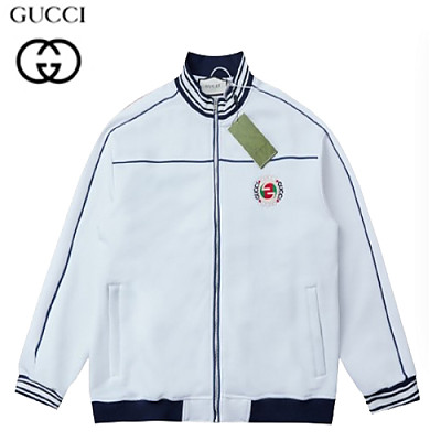 GUCCI-083014 구찌 라이트 블루 아플리케 장식 스웨트재킷 남여공용