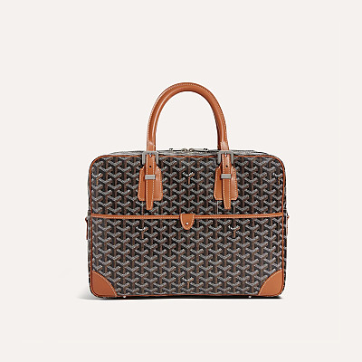 GOYARD-고야드 블랙&탄 암바사드 MM 서류 가방 38cm