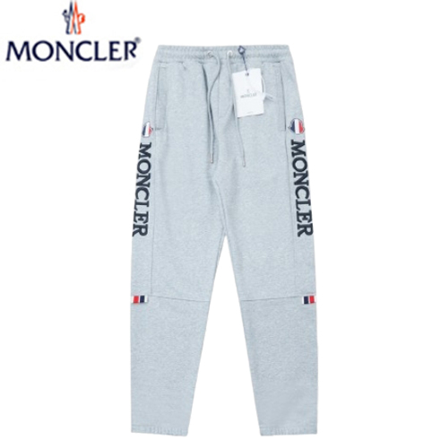 MONCLER-090910 몽클레어 라이트 그레이 아플리케 장식 스웨트팬츠 남성용