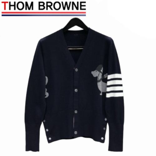 THOM BROWNE-09223 톰 브라운 네이비 스트라이프 장식 가디건 남성용