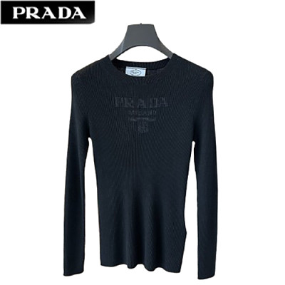 PRADA-10158 프라다 블랙 니트 코튼 스웨터 여성용