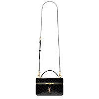 YSL-766731 생 로랑 블랙 램스킨 GABY 배니티 숄더백 18cm