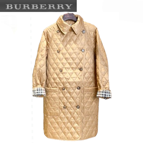 BURBERRY-11115 버버리 베이지 나일론 퀄팅 코트 여성용