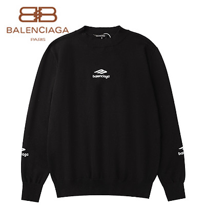 BALENCIAGA-11213 발렌시아가 블랙 니트 코튼 스웨터 남성용