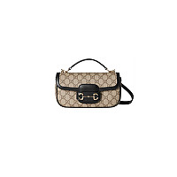 GUCCI-815206 9758 구찌 베이지/브라운 구찌 홀스빗 1955 스몰 탑 핸들백