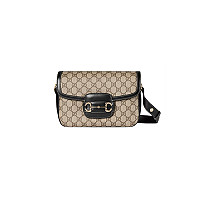 GUCCI-815178 1000 구찌 블랙 가죽 구찌 홀스빗 1955 스몰 숄더백