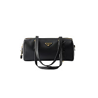 PRADA-1BB127 프라다 블랙 미디엄 리나일론 탑 핸들 백