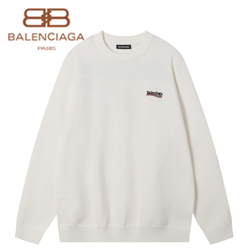 BALENCIAGA-12249 발렌시아가 화이트 니트 코튼 스웨터 남여공용