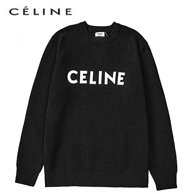 CELINE-122412 셀린느 블랙 아플리케 장식 스웨터 남여공용