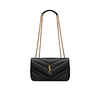 SAINT LAURENT-801437 생 로랑 화이트 마틀라세 램스킨 loulou 스몰백