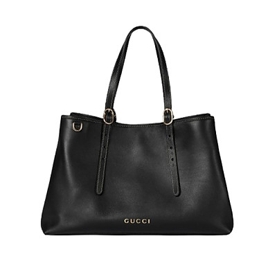 GUCCI-815213 9741 구찌 베이지/블랙 GG 엠블럼 미디엄 토트백