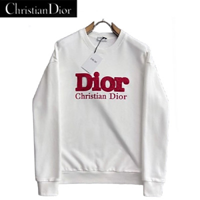 DIOR-021912 디올 화이트 프린트 장식 스웨트셔츠 남성용