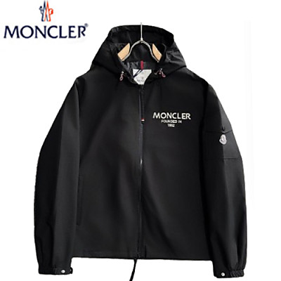 MONCLER-02194 몽클레어 네이비 아플리케 장식 바람막이 후드 재킷 남성용