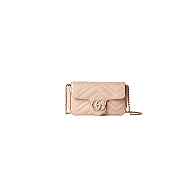 GUCCI-476433 6705 구찌 라이트 핑크 GG 마몽 수퍼 미니백