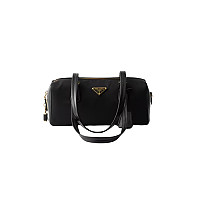 PRADA-1BB127 프라다 블랙 미디엄 가죽 탑 핸들 백