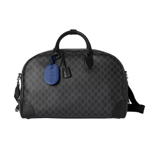 GUCCI-821148 1068 구찌 블랙 GG 엠블럼 미디엄 더플백