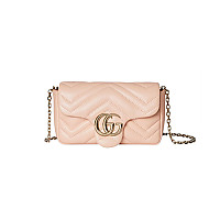 GUCCI-841290 2718 구찌 브라운 가죽 GG 마몽 미니 숄더백