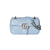 GUCCI-837280 9050 구찌 화이트 가죽 GG 마몽 스몰 숄더백