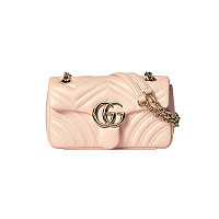GUCCI-837280 9050 구찌 화이트 가죽 GG 마몽 스몰 숄더백
