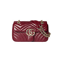 GUCCI-837280 6823 구찌 핑크 가죽 GG 마몽 스몰 숄더백