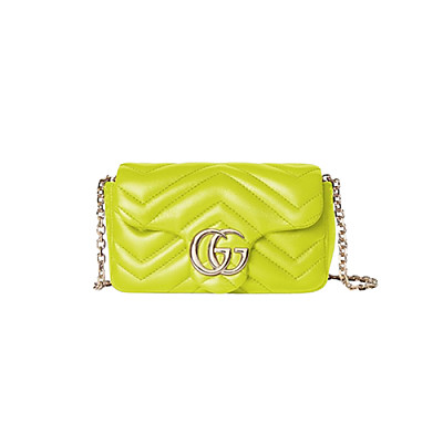 GUCCI-841290 4928 구찌 라이트 블루 가죽 GG 마몽 미니 숄더백