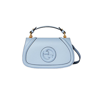 GUCCI-815714 4730 구찌 블루 가죽 구찌 블론디 스몰 탑 핸들백