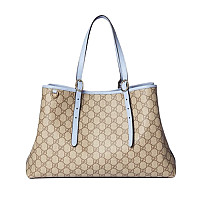 GUCCI-815213 9641 구찌 베이지/화이트 GG 엠블럼 미디엄 토트백