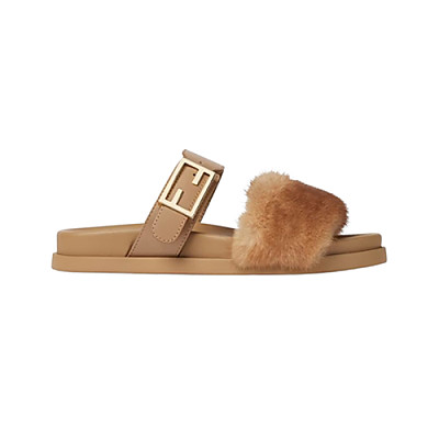 FENDI-8X8326 펜디 블루 데님 펜디 필 슬라이드 여성용