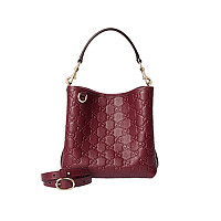 GUCCI-815118 2718 구찌 브라운 GG 엠블럼 스몰 버킷백